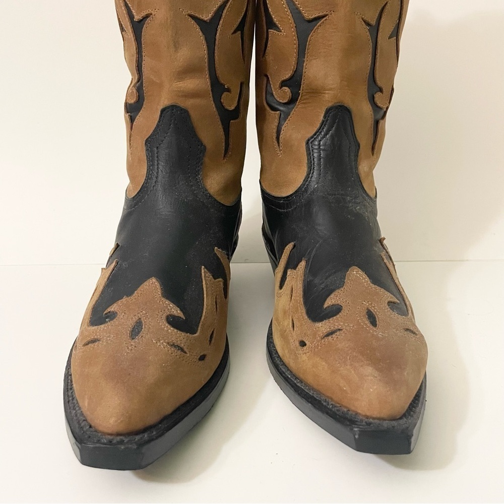 Boulet Womens Western Boots Size 8.5 Cowboy Boots 3E Wide - Picture 14 of 16